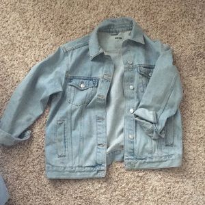 Topshop oversized jean jacket - size 4